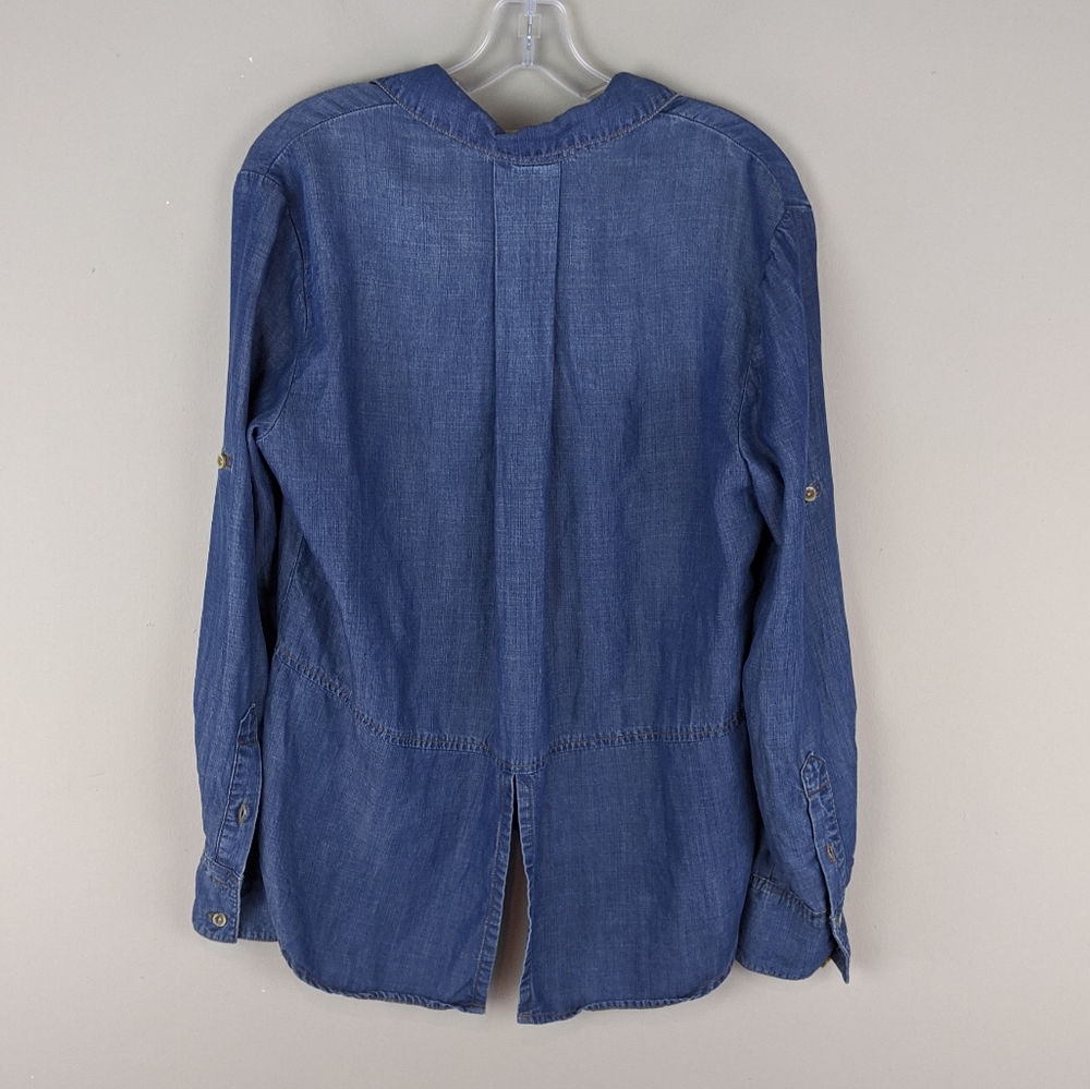 cloth & stone | Blue Oversized Button Top - E91 - Picture 3 of 9
